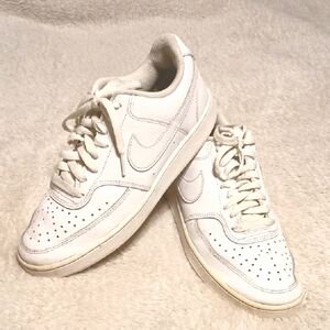 NIKE Court Vision Leather Sneakers